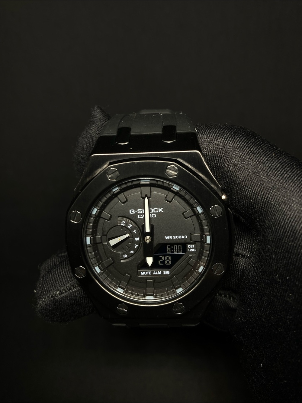 Custom G Shock Black out GMA 2100 Model